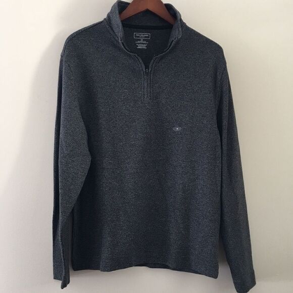 Van Heusen Flex NWT Gray Quarter Zip Pullover - Picture 5 of 7